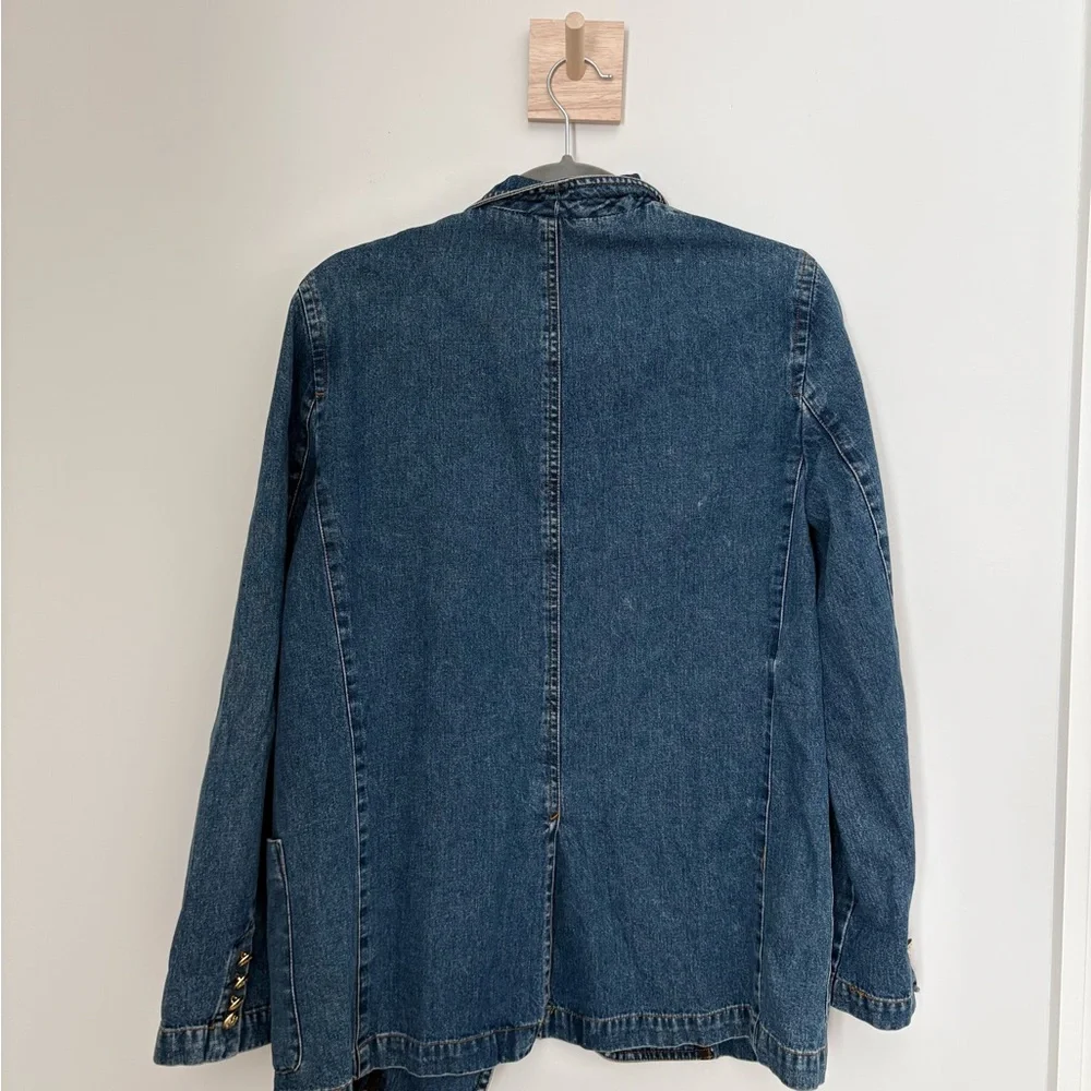 Vintage Ralph Lauren Women's Denim Blazer - Picture 6 of 7